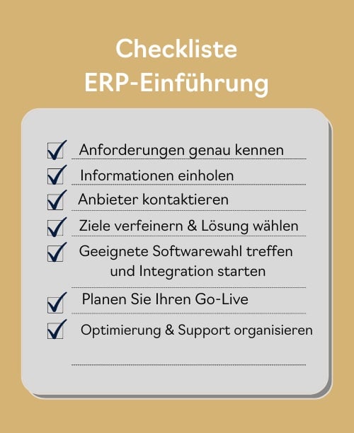 Checkliste Einführung neue Software