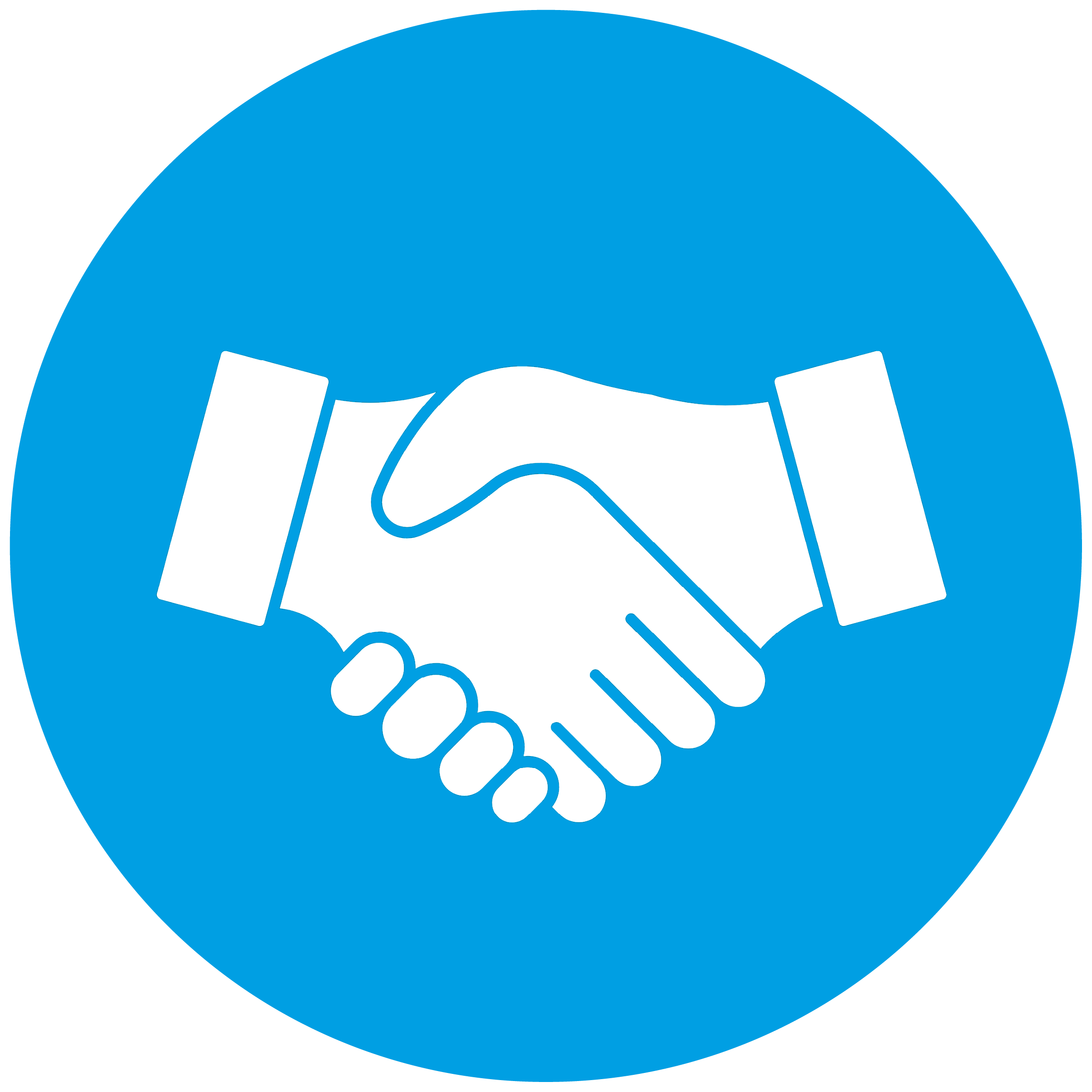 Icon mit Handshake - sthet für engagierter und strukturierter Partner, der Anspruch von newvision in der Zusammenarbeit