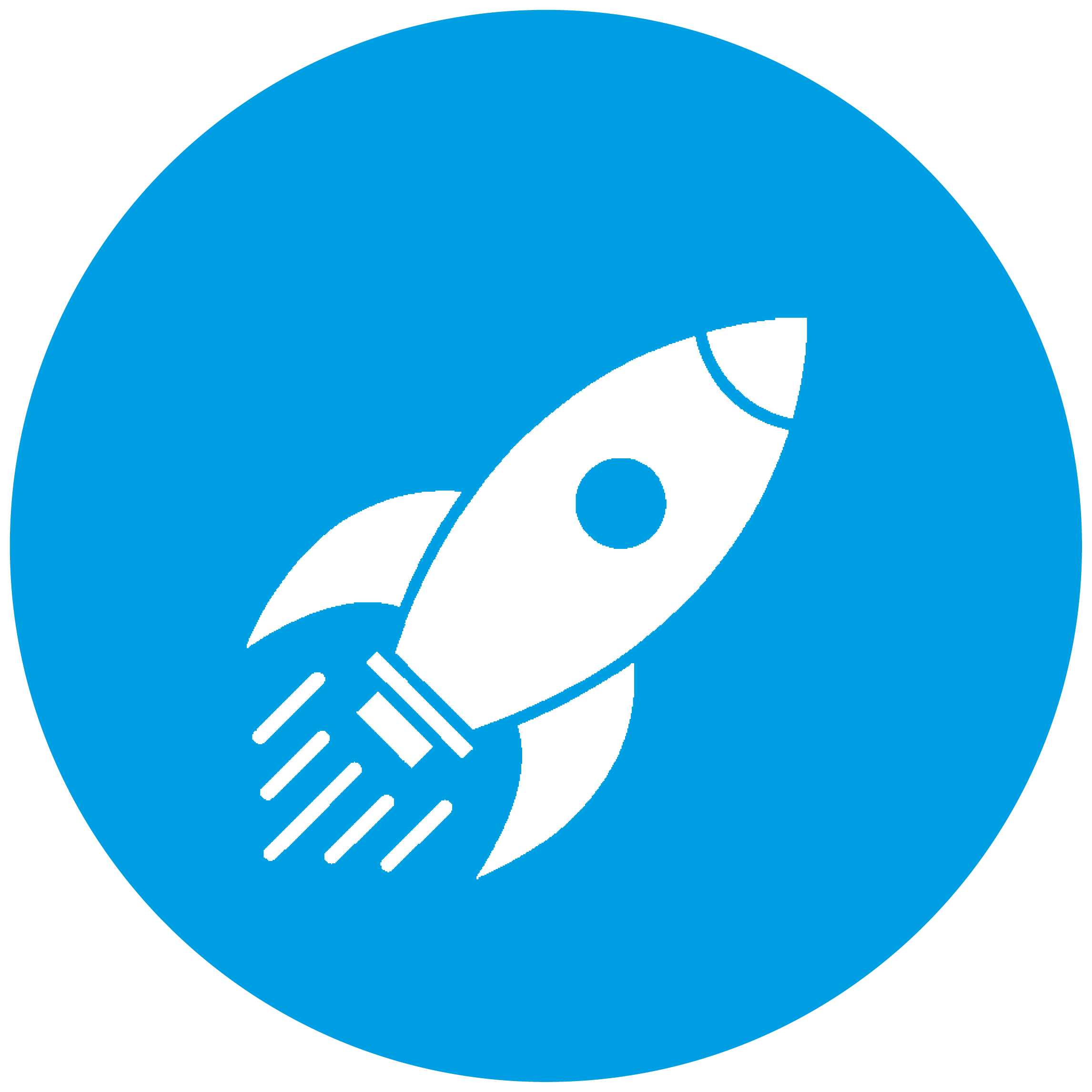 Icon mit Rakete - symbolisiert moderne und zukunftssichere Technologie der ERP-Software