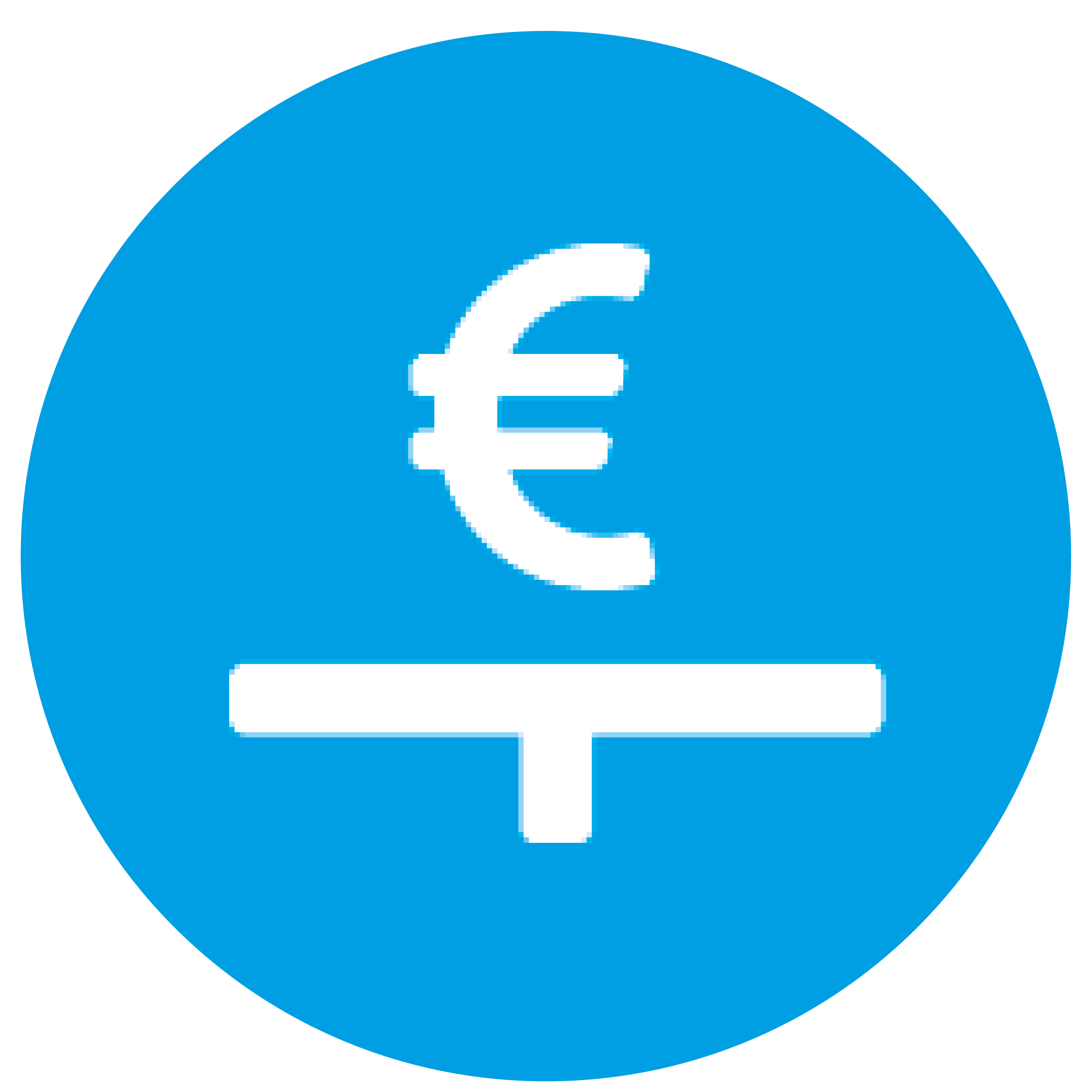 Icon mit Euro-Symbol auf einer Waage – symbolisiert ein integriertes, umfassendes Finanzmodul für transparente und ausgewogene Unternehmenssteuerung