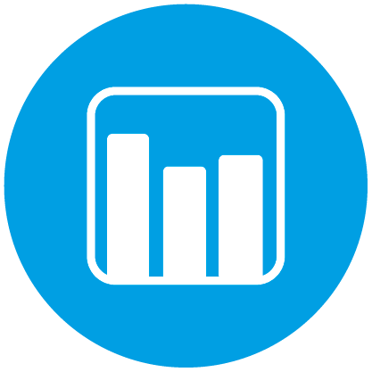 Icon mit Diagramm– symbolisiert Projektcontrolling & Reporting