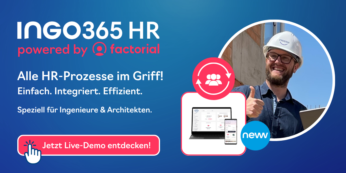 ingo365 HR powered by Factorial | Live-Demo | HR-Software speziell für Ingenieure & Architekten